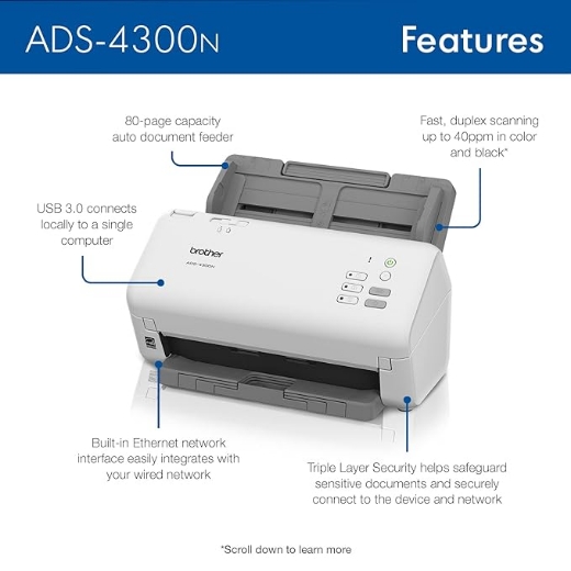 Picture of Brother Network Scanner - ADS-4300N